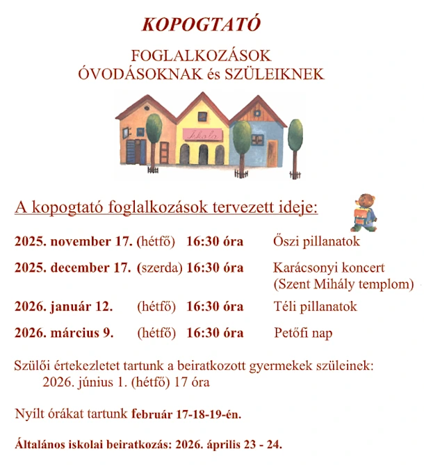 Kopogtató 2025-26 program